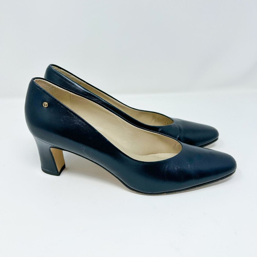 Vintage Etienne Aigner Pumps - Navy Blue Size 9